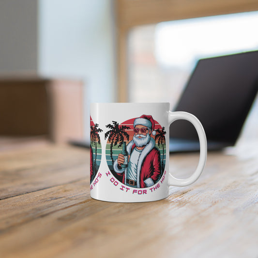 "I Do It for the Ho’s" Retro Santa Mug - 11oz